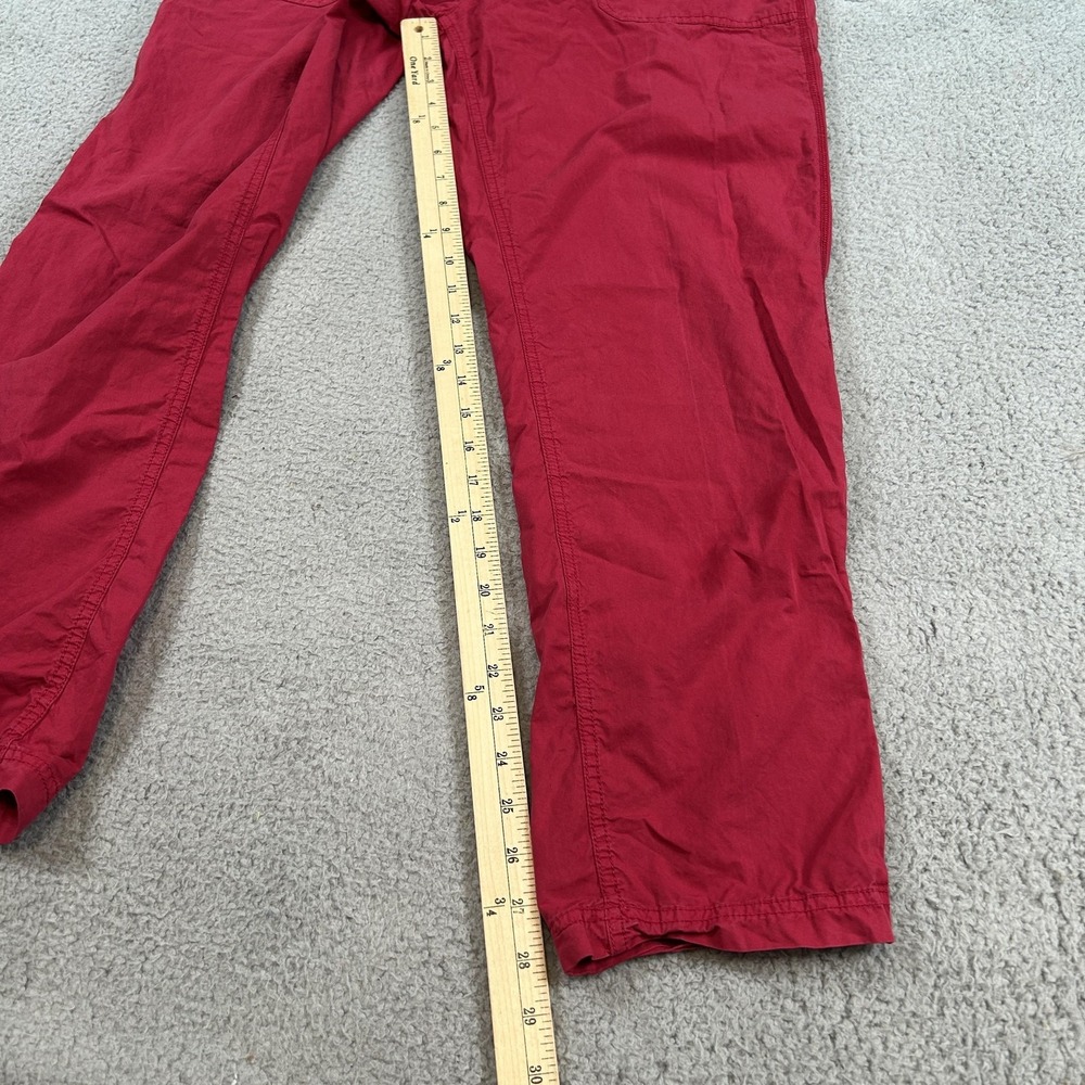 Lauren Ralph Lauren Pants Womens 12 Red Straight Leg Casual 100% Cotton Pockets - Picture 12 of 15